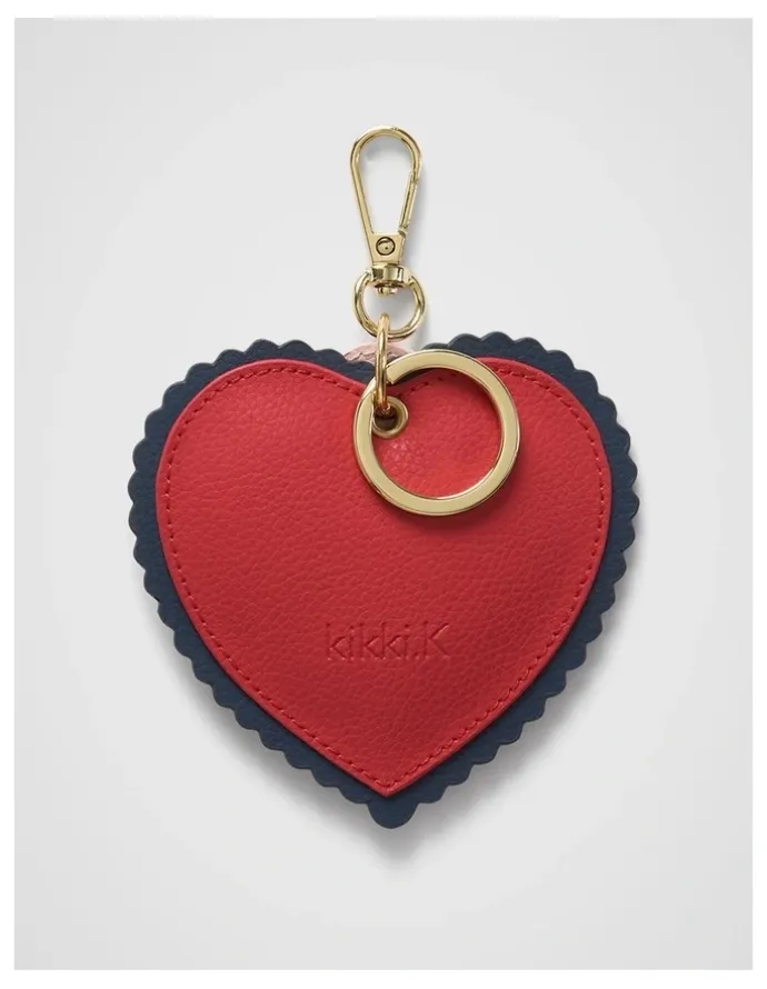 kikki.K Personalise-It Heart Bag Charm Keyring in Red