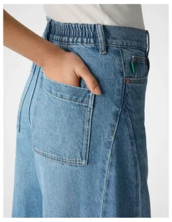 kikki.K Super Wide Leg Jean in Denim