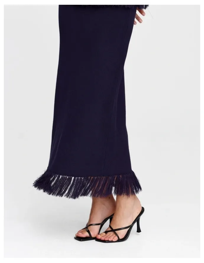 Kinney Marigold Knit Skirt in Navy