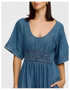 Kinney Poet Dress in Blue