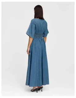 Kinney Poet Dress in Blue