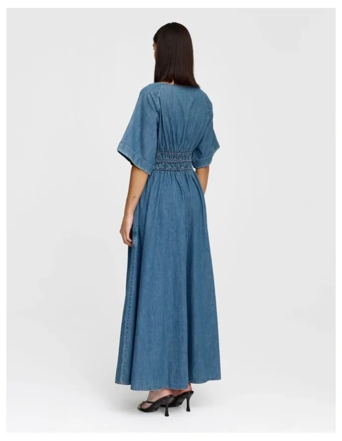 Kinney Poet Dress in Blue