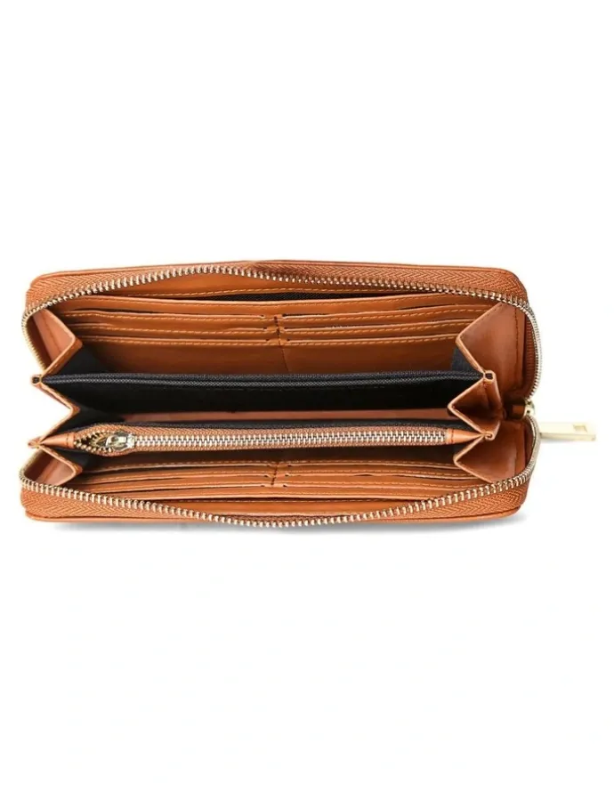La Enviro Eva Vegan Wallet in Tan Brown