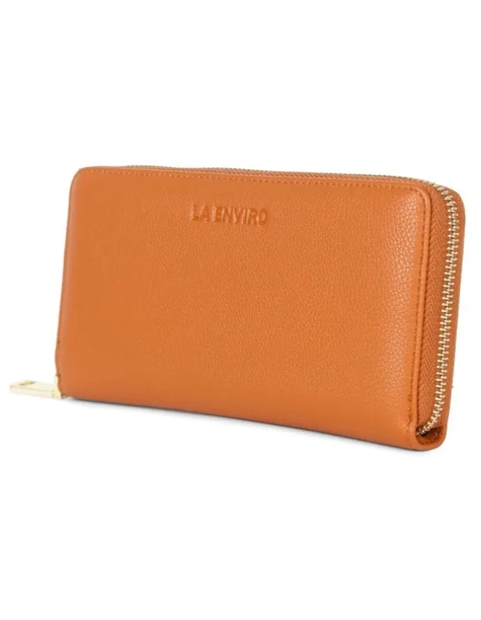 La Enviro Eva Vegan Wallet in Tan Brown
