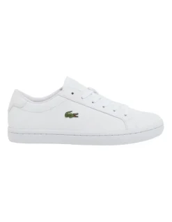 Lacoste Straightset 2.0 Leather Sneakers in White