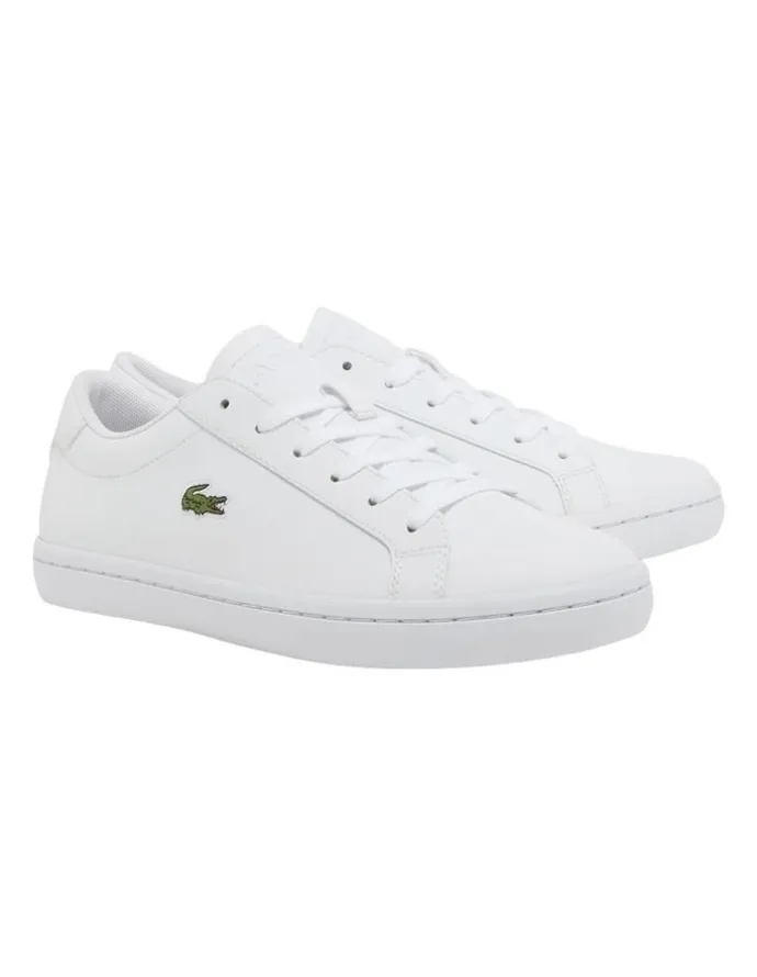Lacoste Straightset 2.0 Leather Sneakers in White
