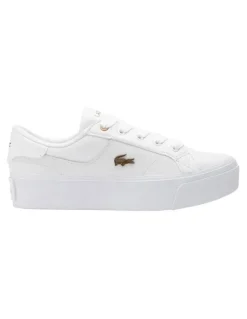 Lacoste Ziane Platform Leather Sneaker in White