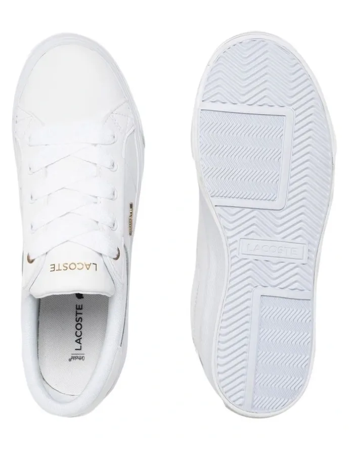 Lacoste Ziane Platform Leather Sneaker in White