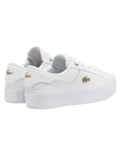 Lacoste Ziane Platform Leather Sneaker in White