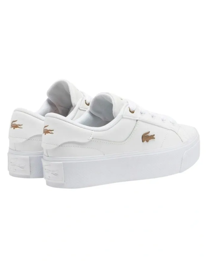 Lacoste Ziane Platform Leather Sneaker in White