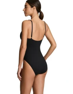 Lauren Ralph Lauren Beach Club V-Neck Shaping One Piece Swimsuit