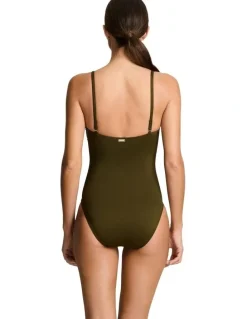 Lauren Ralph Lauren Beach Club Solids V Wire High Leg Shaping Swimsuit