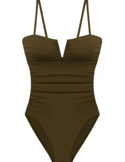 Lauren Ralph Lauren Beach Club Solids V Wire High Leg Shaping Swimsuit