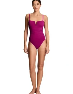 Lauren Ralph Lauren Beach Club Solids V Wire High Leg Shaping Swimsuit