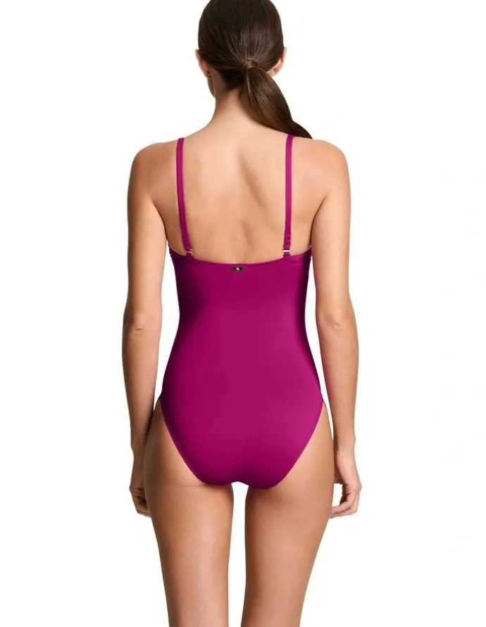 Lauren Ralph Lauren Beach Club Solids V Wire High Leg Shaping Swimsuit
