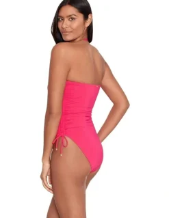 Lauren Ralph Lauren Beach Halter Neck Bandeau Swimsuit in Pink