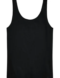 Lauren Ralph Lauren Cotton & Lace Scoop Neck Tank Top in Black