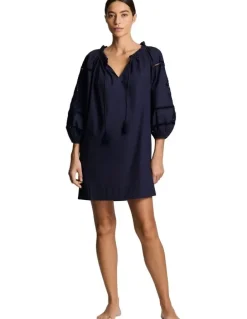 Lauren Ralph Lauren Embroidered Cotton Mini Beach Dress Cover Up