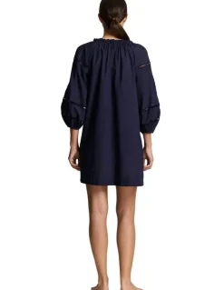Lauren Ralph Lauren Embroidered Cotton Mini Beach Dress Cover Up