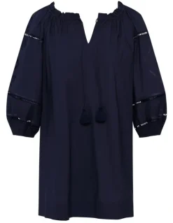 Lauren Ralph Lauren Embroidered Cotton Mini Beach Dress Cover Up