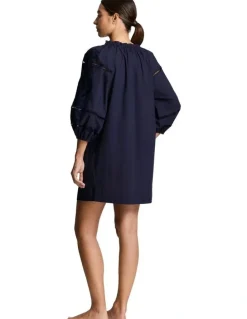 Lauren Ralph Lauren Embroidered Cotton Mini Beach Dress Cover Up
