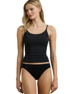 Lauren Ralph Lauren Luxe Smoothing Slim Fit Adjustable Strap Camisole in Black