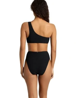 Lauren Ralph Lauren Zebra Jacquard Ring Detail One Shoulder Bikini Top
