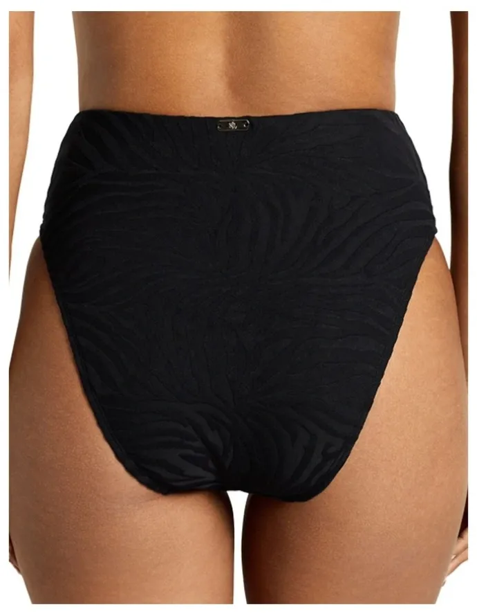 Lauren Ralph Lauren Zebra Jacquard High Waist Bikini Bottom