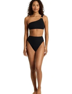 Lauren Ralph Lauren Zebra Jacquard High Waist Bikini Bottom
