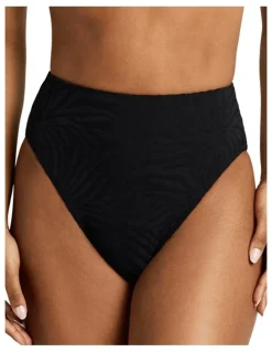 Lauren Ralph Lauren Zebra Jacquard High Waist Bikini Bottom