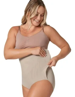 Leonisa Adjustable Postpartum Belly Wrap Brief in Beige