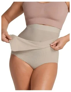 Leonisa Adjustable Postpartum Belly Wrap Brief in Beige