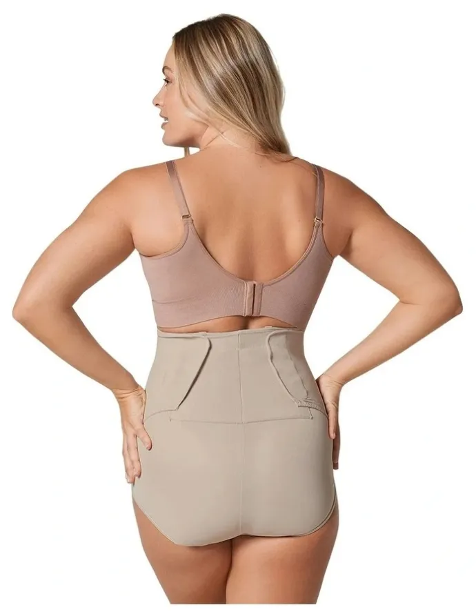 Leonisa Adjustable Postpartum Belly Wrap Brief in Beige