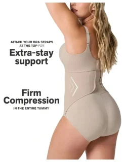 Leonisa Adjustable Postpartum Belly Wrap Brief in Beige