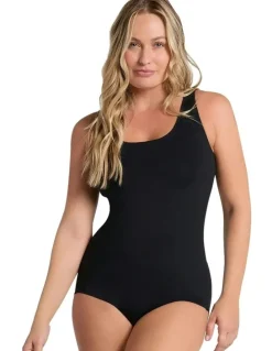 Leonisa Bare Boldly Sleeveless Shaping Tummy Control Bodysuit in Black