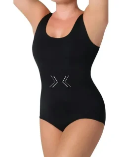 Leonisa Bare Boldly Sleeveless Shaping Tummy Control Bodysuit in Black
