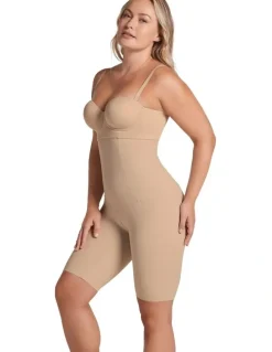 Leonisa ContourPro Extra High-Waist Seamless Shapewear Short in Golden Beige