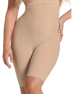 Leonisa ContourPro Extra High-Waist Seamless Shapewear Short in Golden Beige