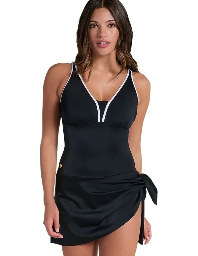 Leonisa Convertible Skirted Shaping Swimsuit & Swimdress
