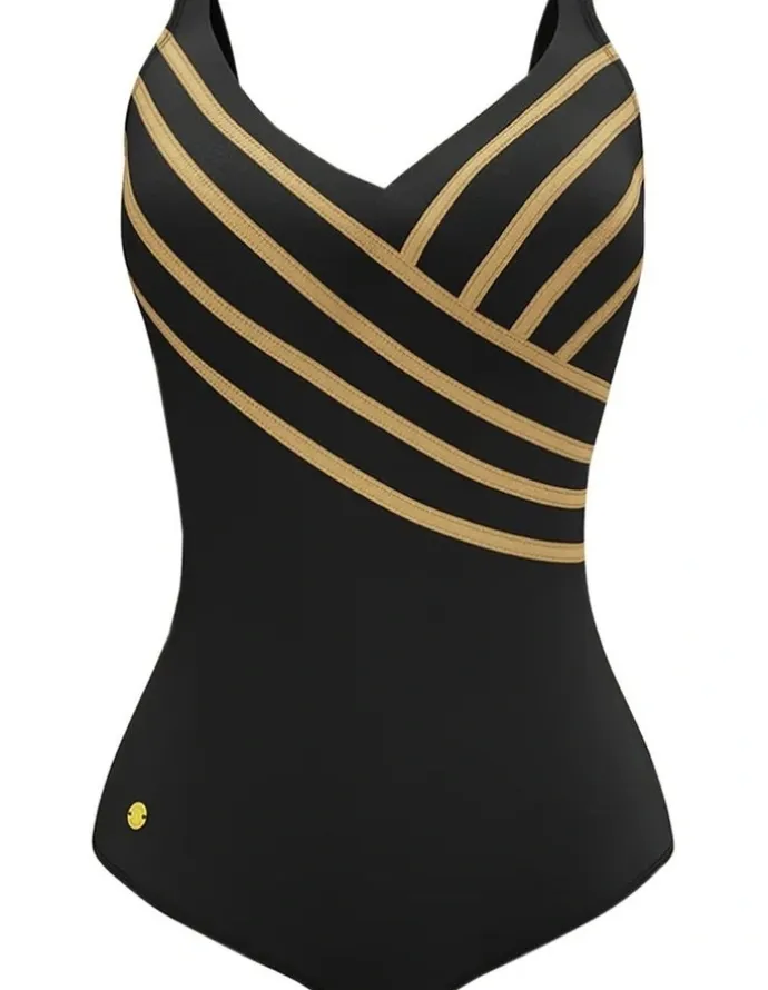 Leonisa 3D Stripes Padded Cup Shaping Swimsuit