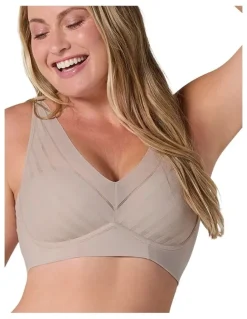 Leonisa Daily Side & Back Smoothing V Neck Wirefree Bra