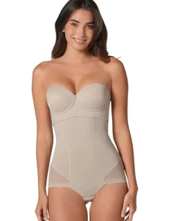 Leonisa Extra-High Waist Butt-Lift Shaper Brief in Beige