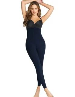 Leonisa Extra-High Waist Sculpting Firm Compression Leggings in Dark Blue