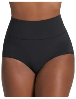 Leonisa High-Waisted Classic Shaping Tummy Control Brief in Black