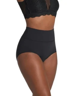 Leonisa High-Waisted Classic Shaping Tummy Control Brief in Black