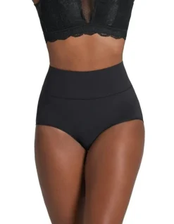 Leonisa High-Waisted Classic Shaping Tummy Control Brief in Black