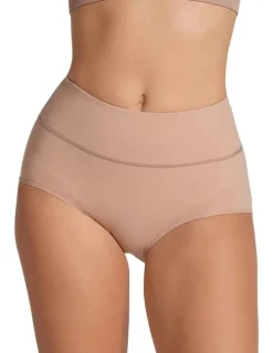Leonisa High-Waisted Classic Shaping Tummy Control Brief in Beige