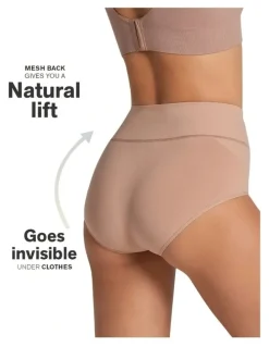 Leonisa High-Waisted Classic Shaping Tummy Control Brief in Beige