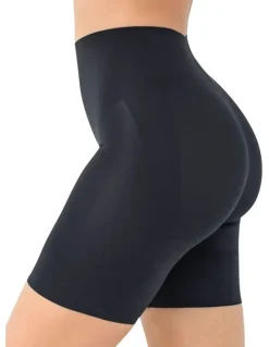Leonisa InvisiLift Seamless Butt-Lift Anti-Chafe Short in Black