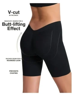 Leonisa InvisiPlunge Undetectable Low Back Shapewear Shorts in Black